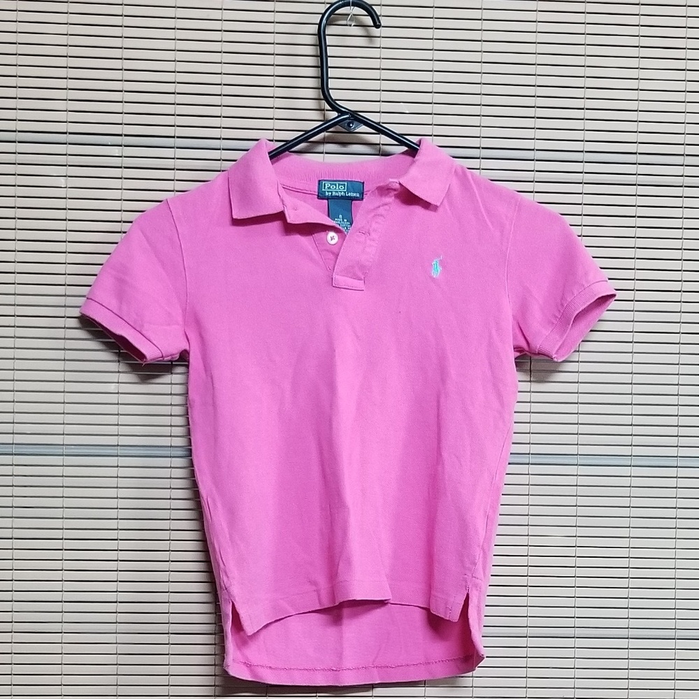 Ralph Lauren Polo Kids Pink Polo SIZE: 6